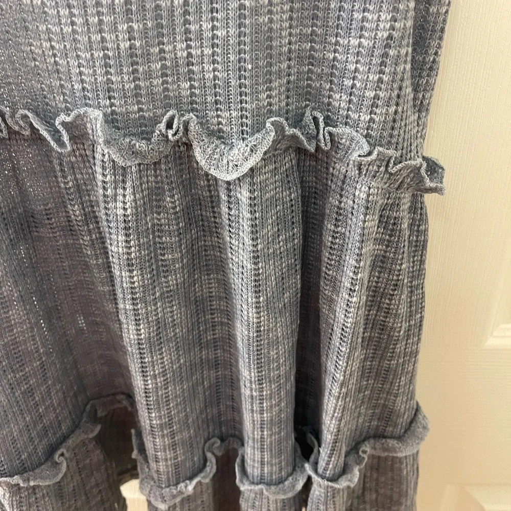Umgee Blue Sleeveless Ruffle Blouse - Picture 3 of 5